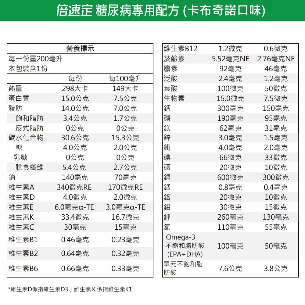 倍速定 糖尿病專用配方-卡布奇諾